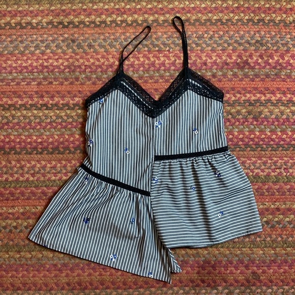 C.A.S CLOTH AND STEEL PARALLEL STRIPE ASYMMETRICAL BLOUSE CAMI WESTERN - Picture 4 of 5